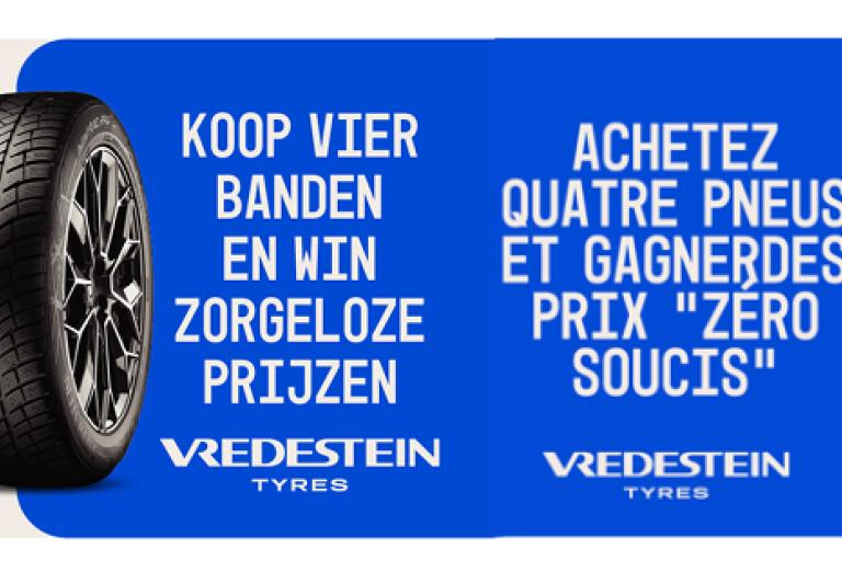 Campagne nationale Vredestein pour les consommateurs « Les soucis font partie de la vie, pas de vos pneus »