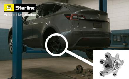 Nieuw: compleet wiellagerhuis voor Tesla 